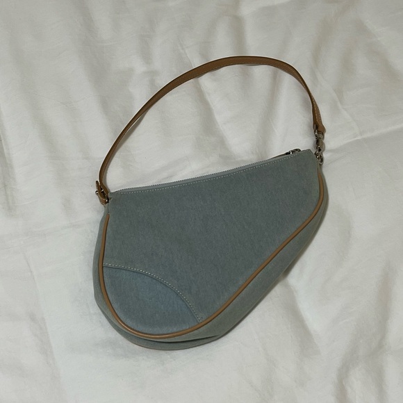 Dior Light Blue Saddle Denim Mini Shoulder Bag - Picture 8 of 13
